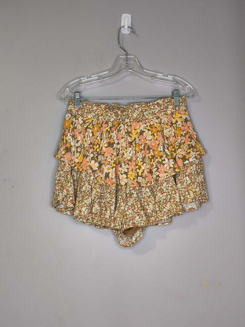 American Eagle Outfitters AEO Ruffle Tiered Floral Pattern Print Mini Skort M